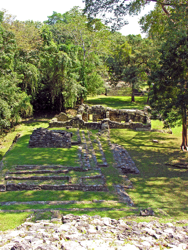 Mexico-2251. Mayan Plaza Ruins. Plaza ruinas mayas.